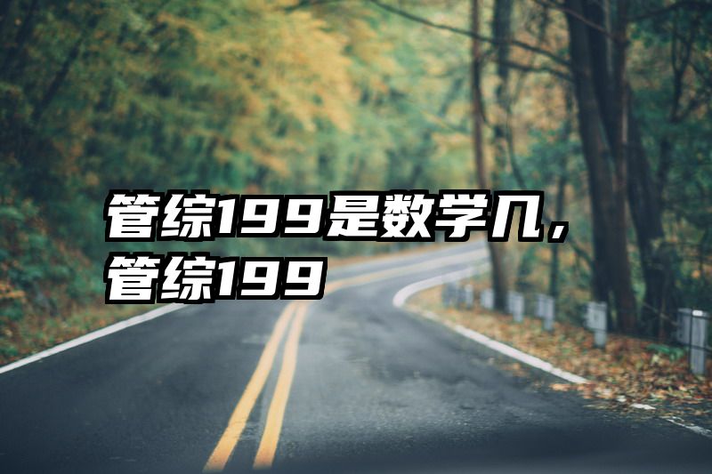 管综199是数学几,管综199