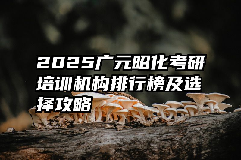 2025广元昭化考研培训机构排行榜及选择攻略