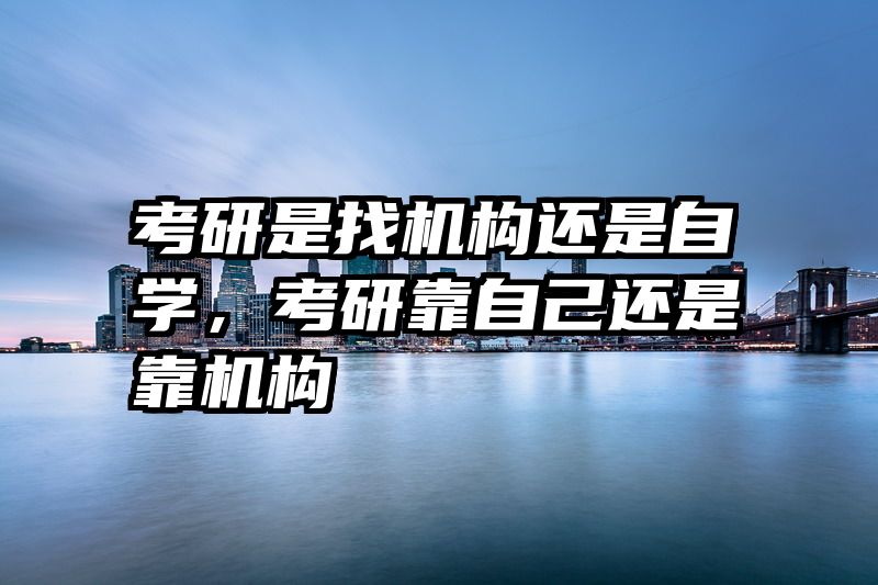 考研是找机构还是自学，考研靠自己还是靠机构