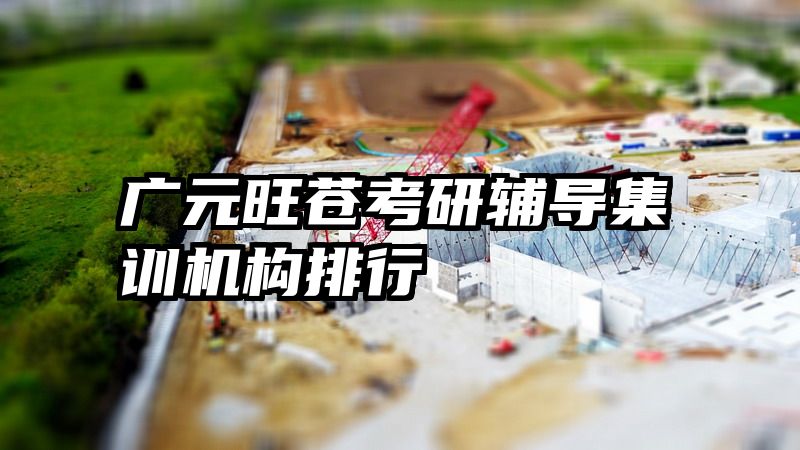 广元旺苍考研辅导集训机构排行