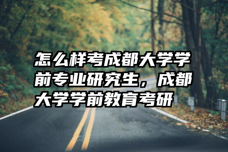 怎么样考成都大学学前专业研究生,成都大学学前教育考研