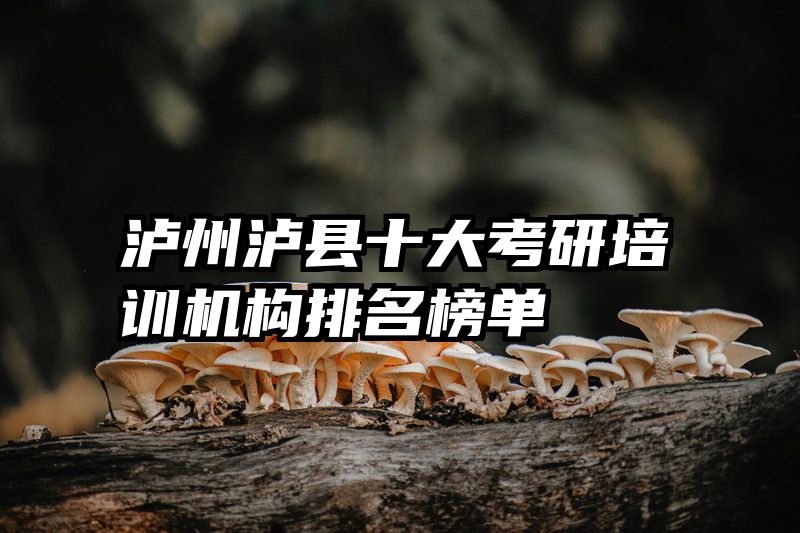 泸州泸县十大考研培训机构排名榜单