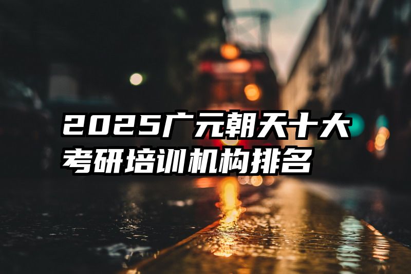 2025广元朝天十大考研培训机构排名