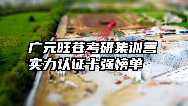 广元旺苍考研集训营实力认证十强榜单