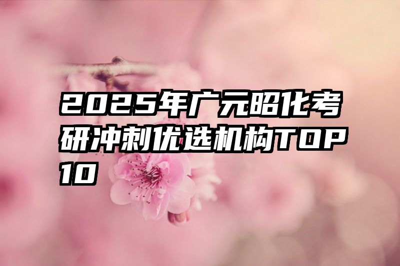 2025年广元昭化考研冲刺优选机构TOP10