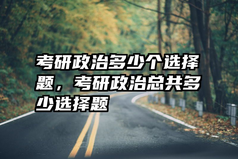 考研政治多少个选择题，考研政治总共多少选择题