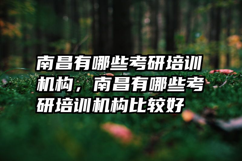 南昌有哪些考研培训机构,南昌有哪些考研培训机构比较好