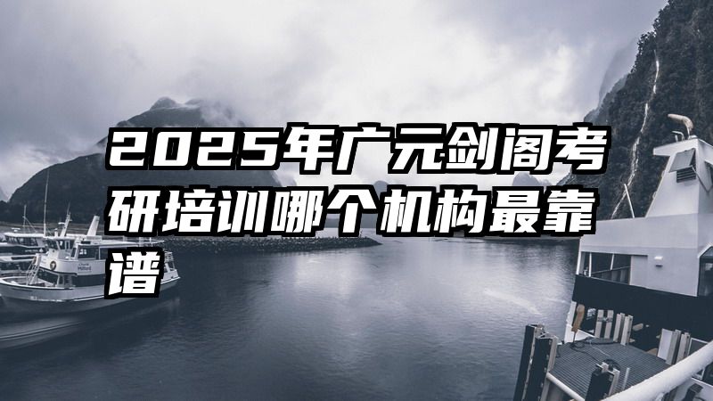 2025年广元剑阁考研培训哪个机构最靠谱