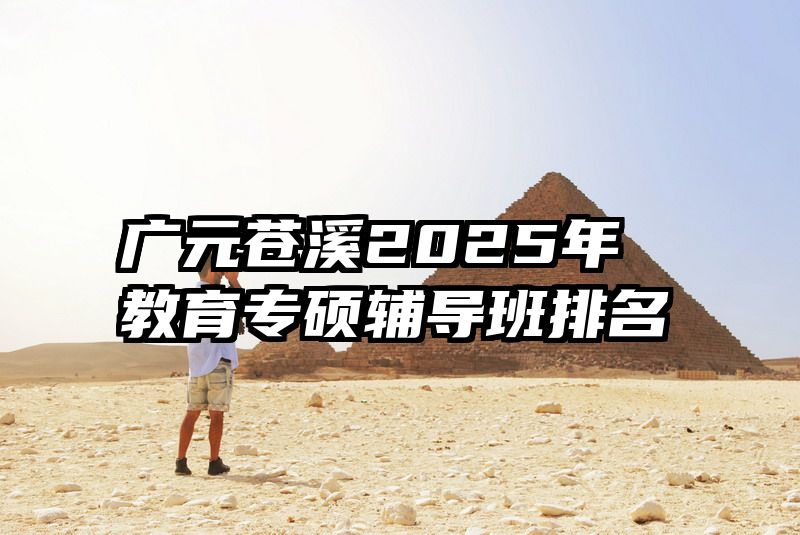 广元苍溪2025年教育专硕辅导班排名