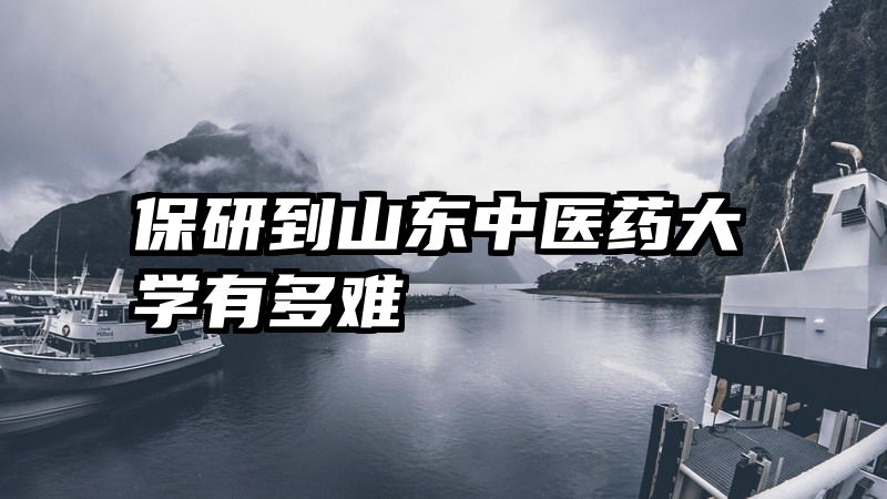 保研到山东中医药大学有多难