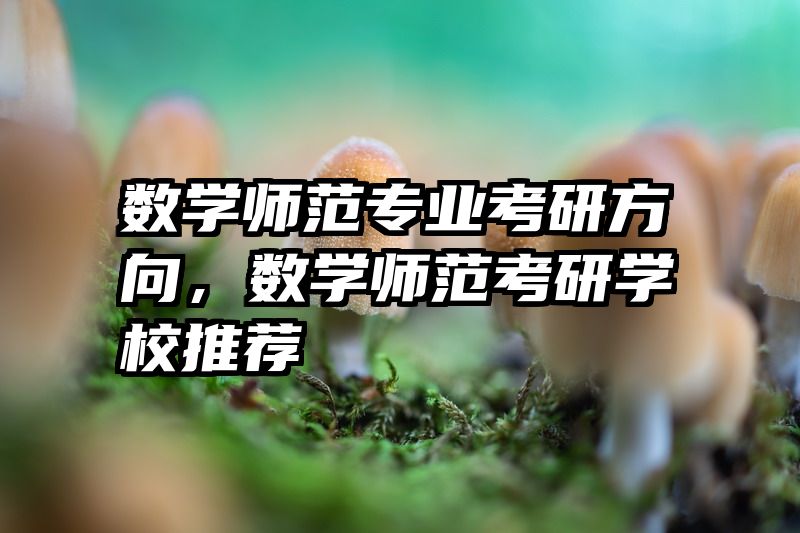 数学师范专业考研方向，数学师范考研学校推荐
