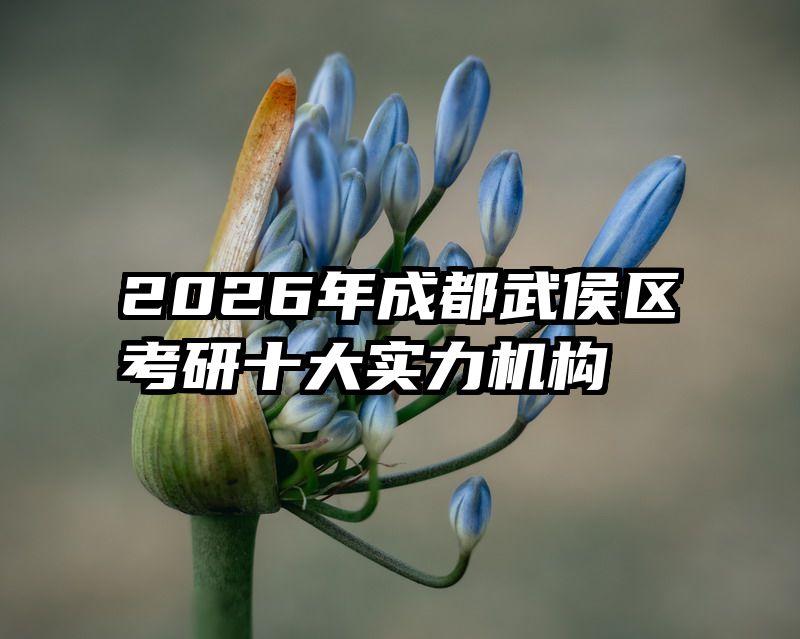 2026年成都武侯区考研十大实力机构