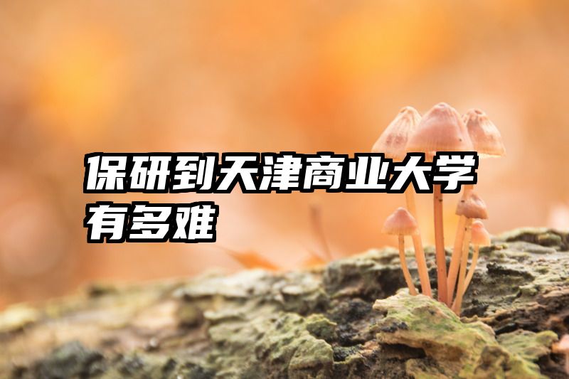 保研到天津商业大学有多难