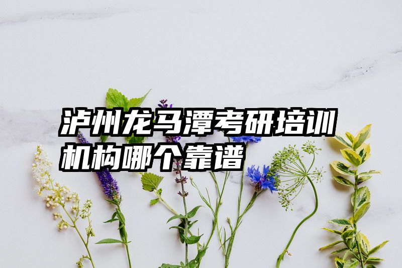 泸州龙马潭考研培训机构哪个靠谱