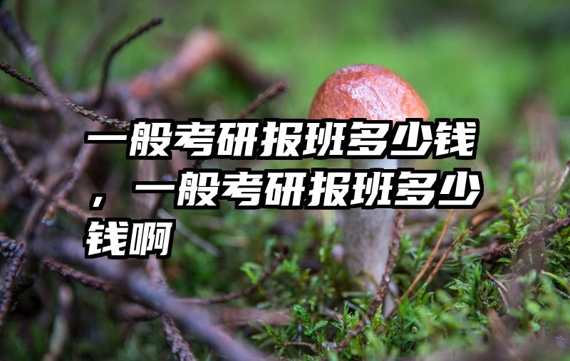 一般考研报班多少钱，一般考研报班多少钱啊