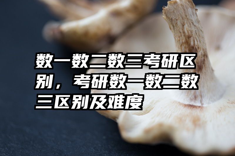 数一数二数三考研区别，考研数一数二数三区别及难度