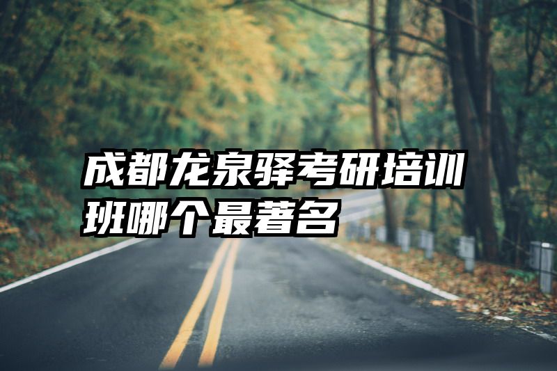 成都龙泉驿考研培训班哪个最著名
