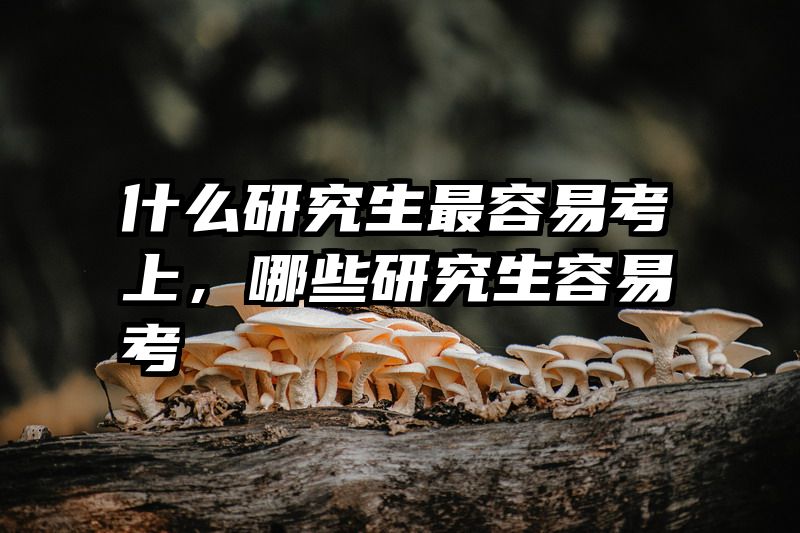 什么研究生最容易考上，哪些研究生容易考
