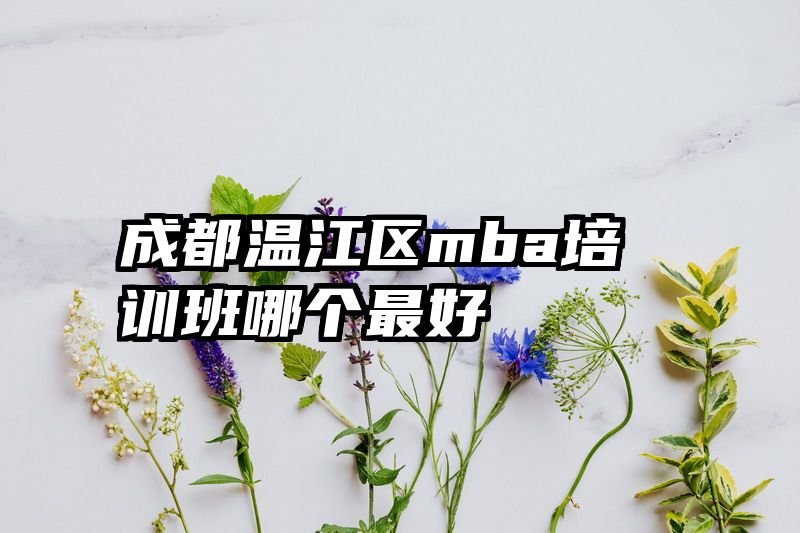 成都温江区mba培训班哪个最好