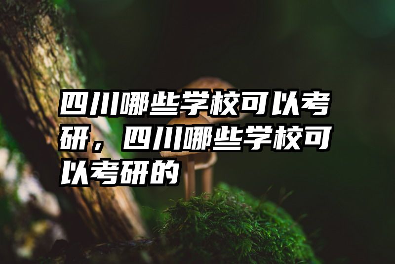 四川哪些学校可以考研,四川哪些学校可以考研的