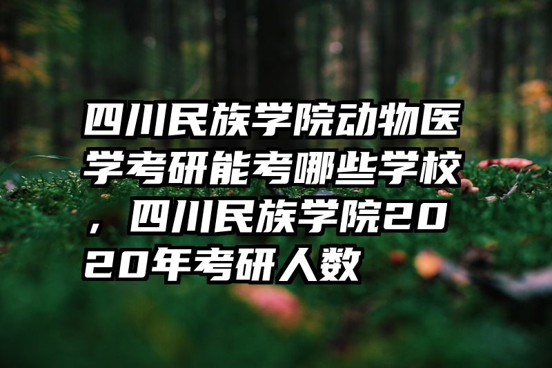 四川民族学院动物医学考研能考哪些学校,四川民族学院2020年考研人数