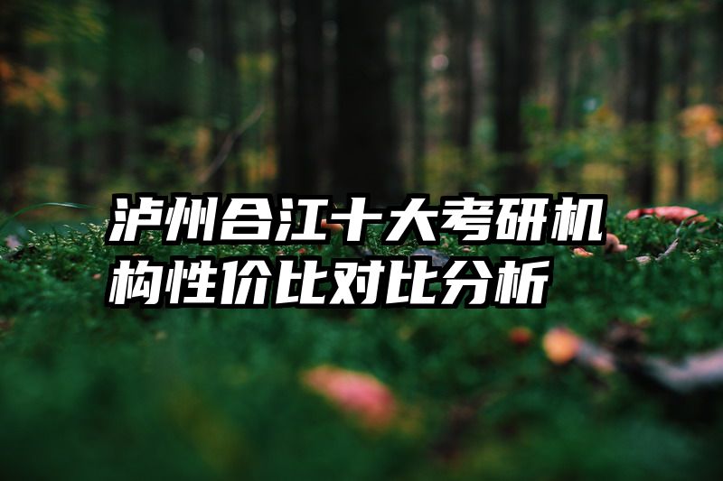 泸州合江十大考研机构性价比对比分析