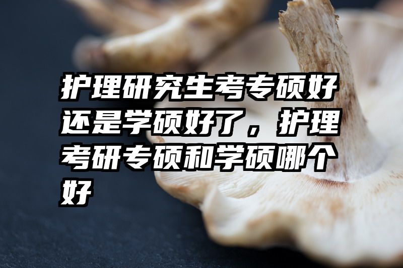 护理研究生考专硕好还是学硕好了,护理考研专硕和学硕哪个好