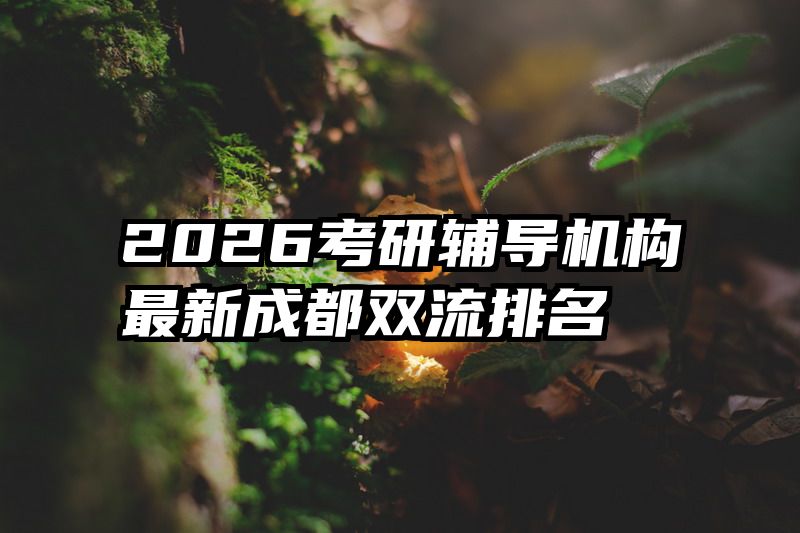 2026考研辅导机构最新成都双流排名