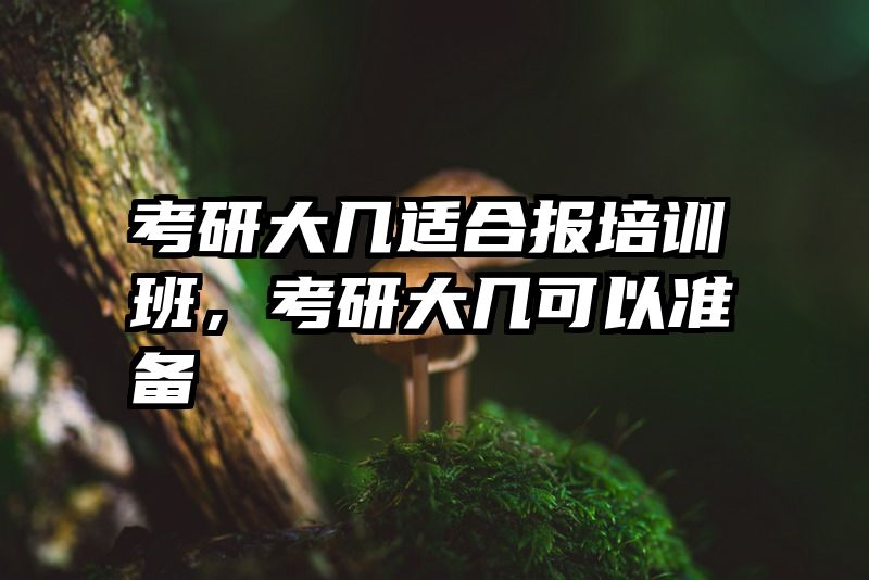 考研大几适合报培训班,考研大几可以准备