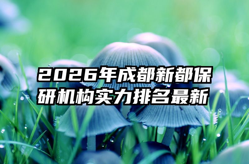 2026年成都新都保研机构实力排名最新