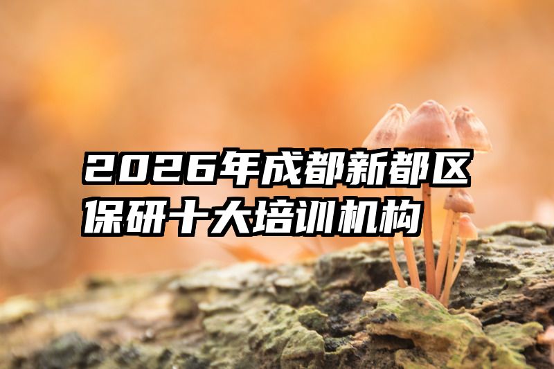 2026年成都新都区保研十大培训机构